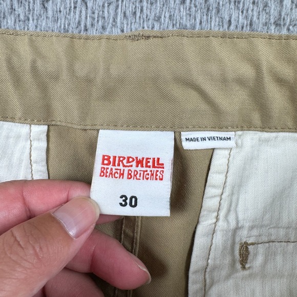 Birdwell Beach Britches Chino Shorts Men's 32 Khaki - Picture 5 of 10